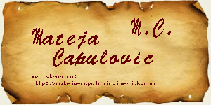 Mateja Capulović vizit kartica